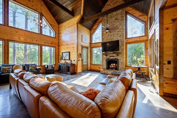 TV, fireplace, DVD player