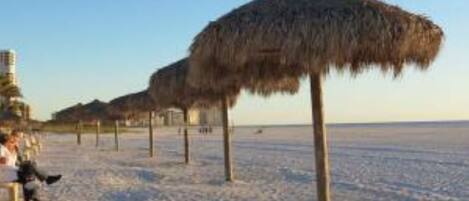 Sun loungers, beach towels