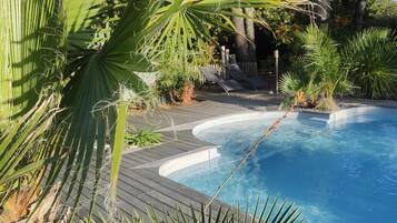 A heated pool