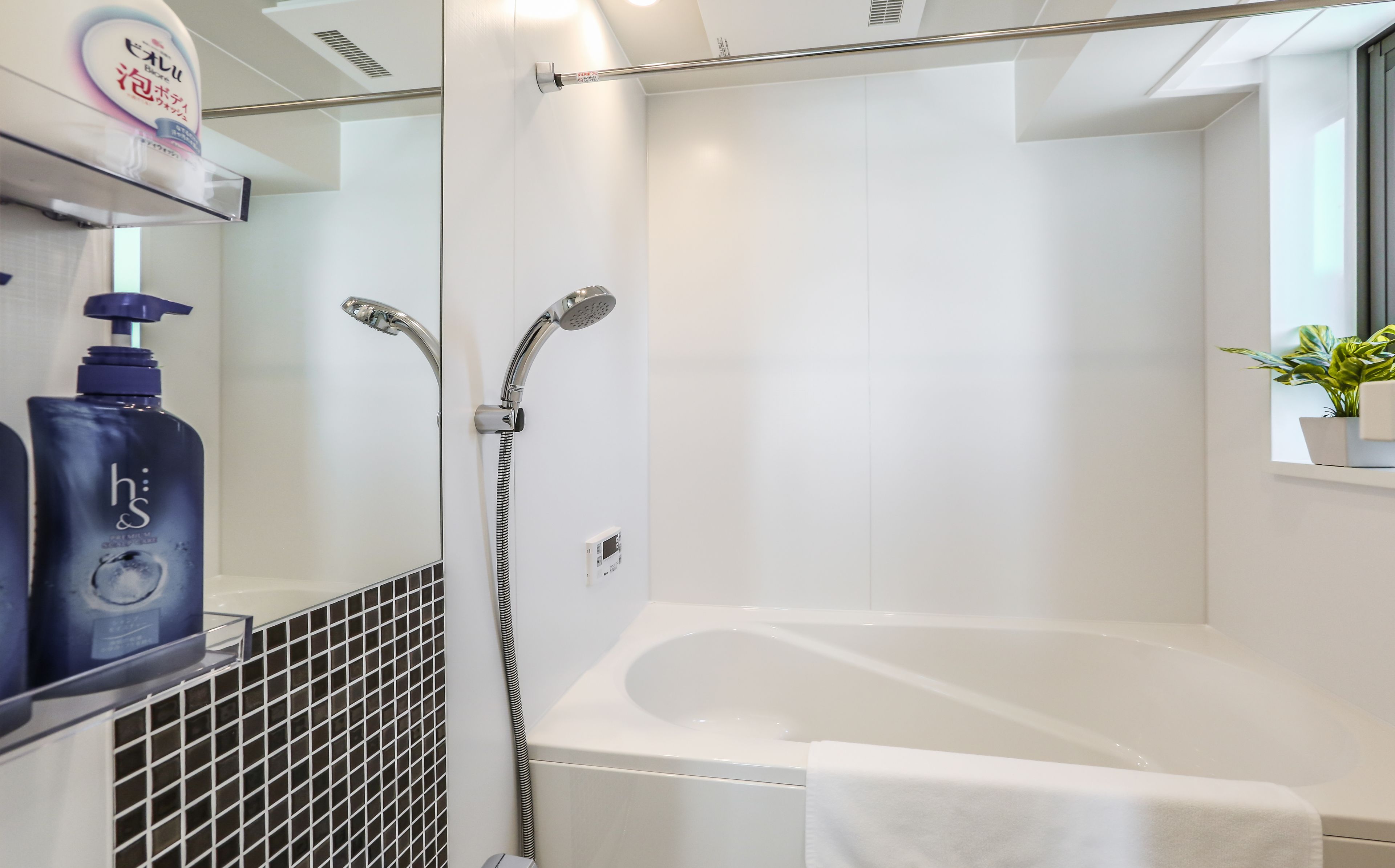 Bañera y ducha independientes y artículos de higiene personal gratuitos