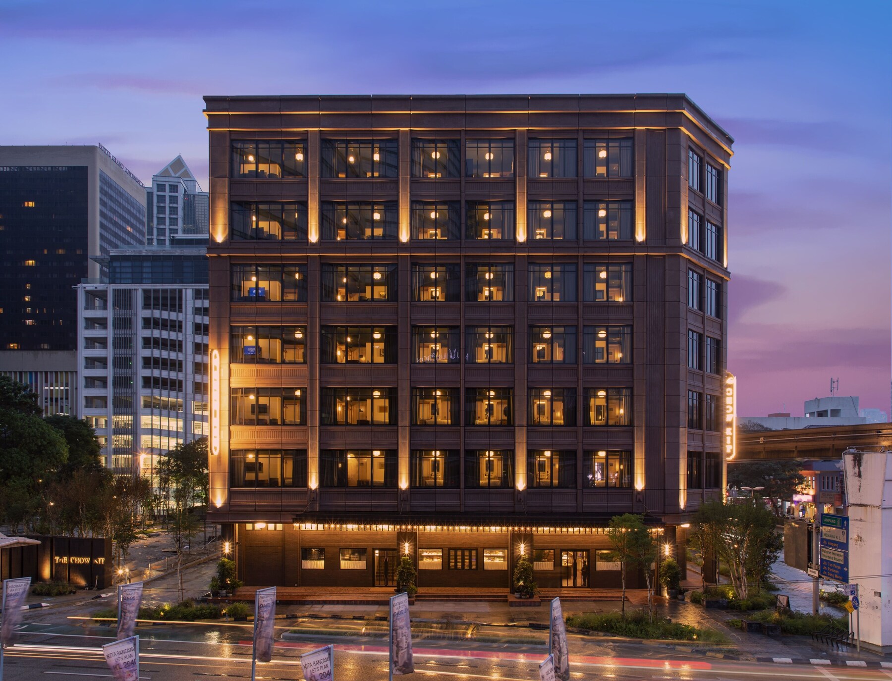 Front of property – evening/night