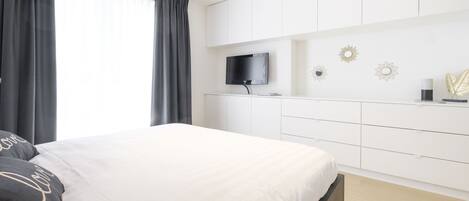 Appartement, 1 slaapkamer | 1 slaapkamer, een strijkplank/strijkijzer, gratis wifi, beddengoed