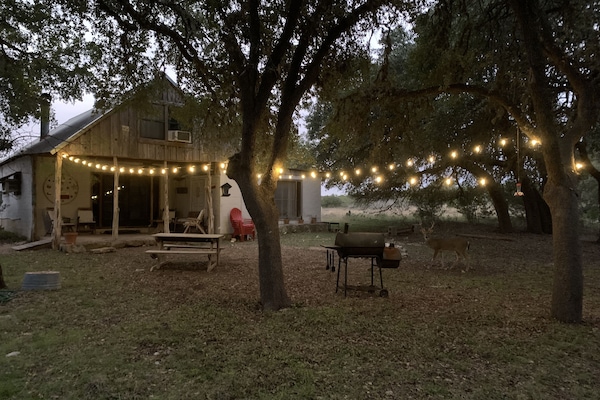 Enjoy the cool evenings under the oak trees.