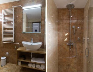 City Apartment, 1 Bedroom, Terrace, City View | Bathroom | Shower, free toiletries, hair dryer, slippers