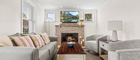 TV connectée, cheminée