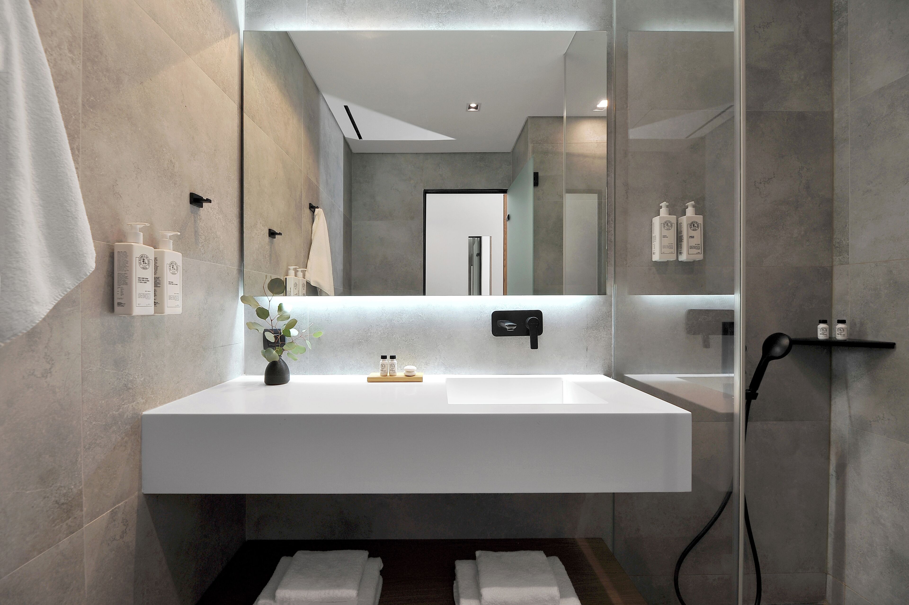 classic room | bathroom | designer toiletries, hair dryer, bathrobes, slippers
