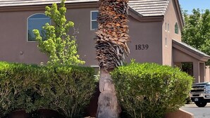 A residential house with a number 1839, a palm tree, and a driveway. - Beautiful ground floor condo in St. George, Utah (St. George)