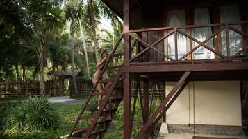 Træhus | Pengeskab på værelset, gratis Wi-Fi, sengetøj