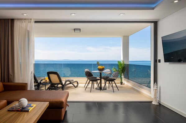 Superior-Apartment, 1 Schlafzimmer, Meerblick, Strandnähe