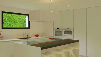 Apartemen Desain, pemandangan kebun (Chambre ZYX) | Dapur bersama
