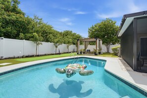 Outdoor pool, a heated pool