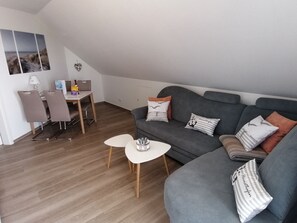 Smart TV, DVD player, books, video library