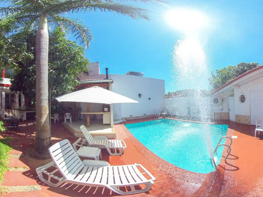 Outdoor pool, open 9:30 AM to 9:30 PM, pool umbrellas, sun loungers