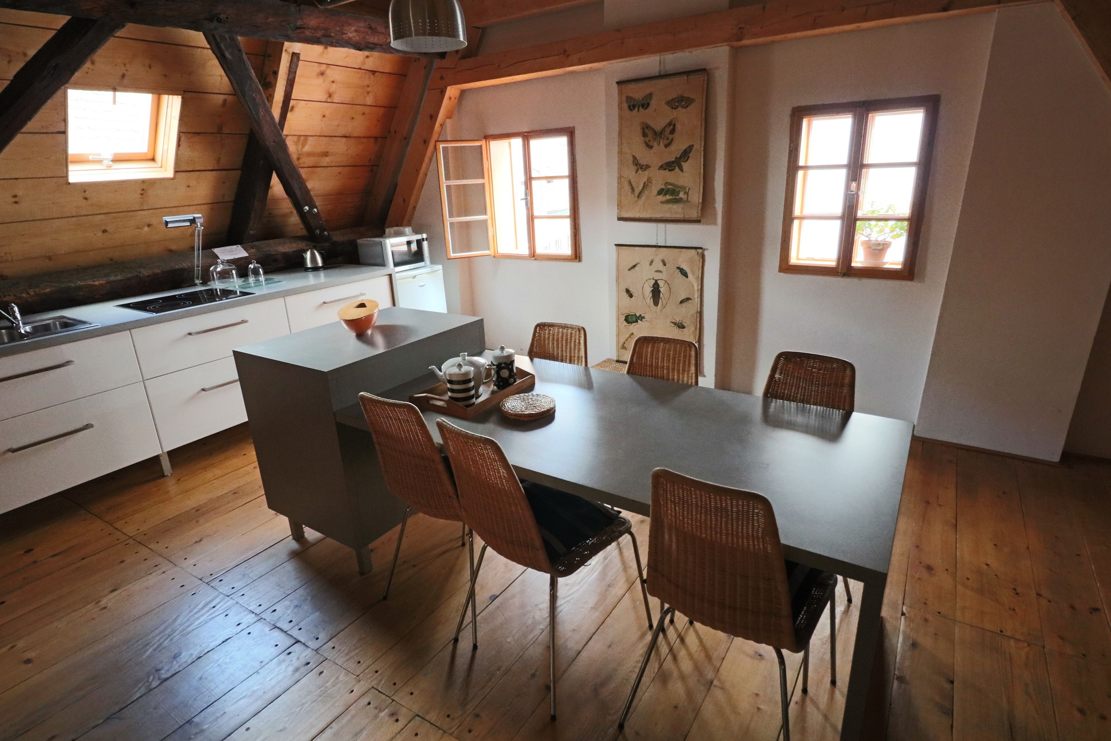 Premium-Apartment | Eigene Küche | Kühlschrank, Mikrowelle, Herdplatte, Wasserkocher