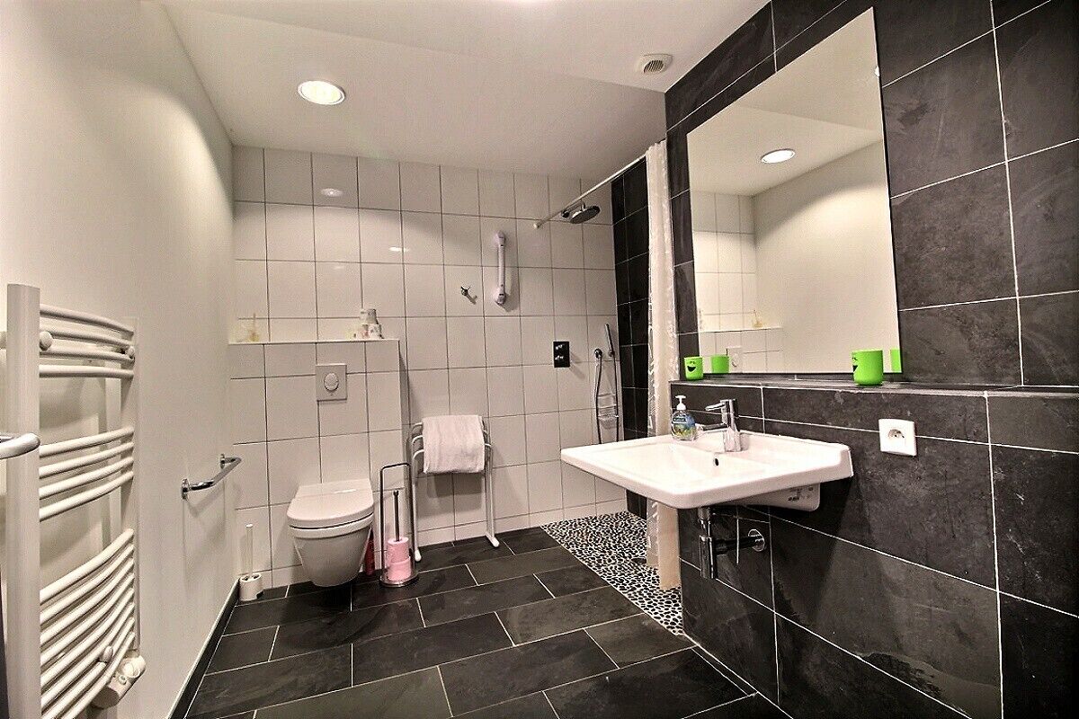 Douche, sèche-cheveux, serviettes fournies, papier toilette