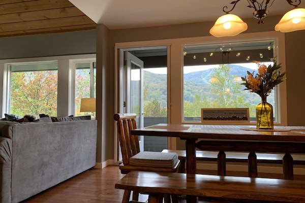 View from the kitchen and dining area