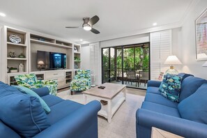 TV, DVD player - Newly Renovated Garden View 2 bed, 2 bath at Sanibel Moorings #431 (Sanibel)