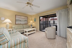 TV, DVD player - Partial Beach View 2 bed, 2 bath at Sanibel Moorings #412 (Sanibel)