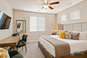 9 bedrooms, desk, iron/ironing board, travel cot