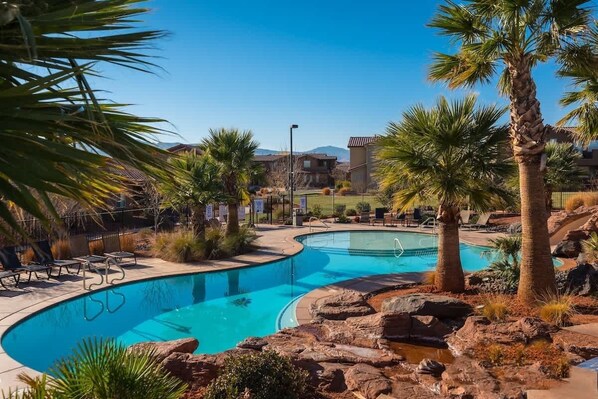 A heated pool