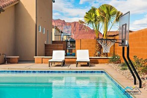 A heated pool
