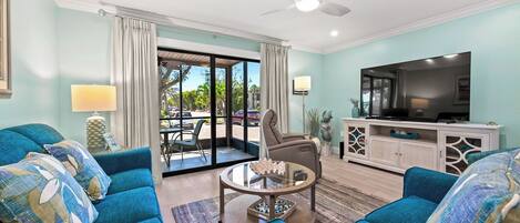 Una televisión, un reproductor de DVD