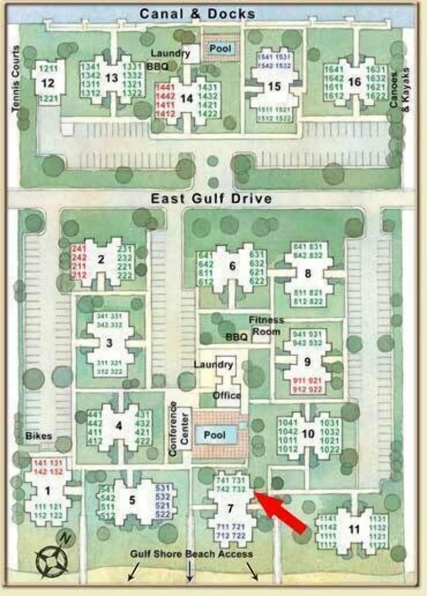 Partial Beach View 2 bedroom, 2 bath at Sanibel Moorings Resort #731