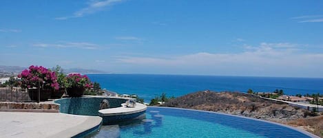 Een verwarmd zwembad