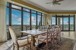 Dining - Gulf-Front View – Welcome to Phoenix West 509! (Orange Beach)