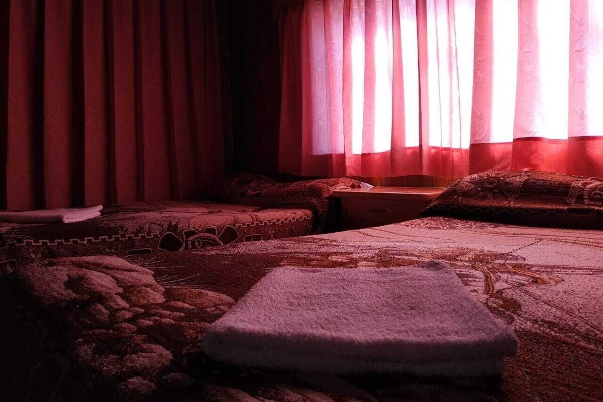 Standard Room, 2 Double Beds | Iron/ironing board, free WiFi