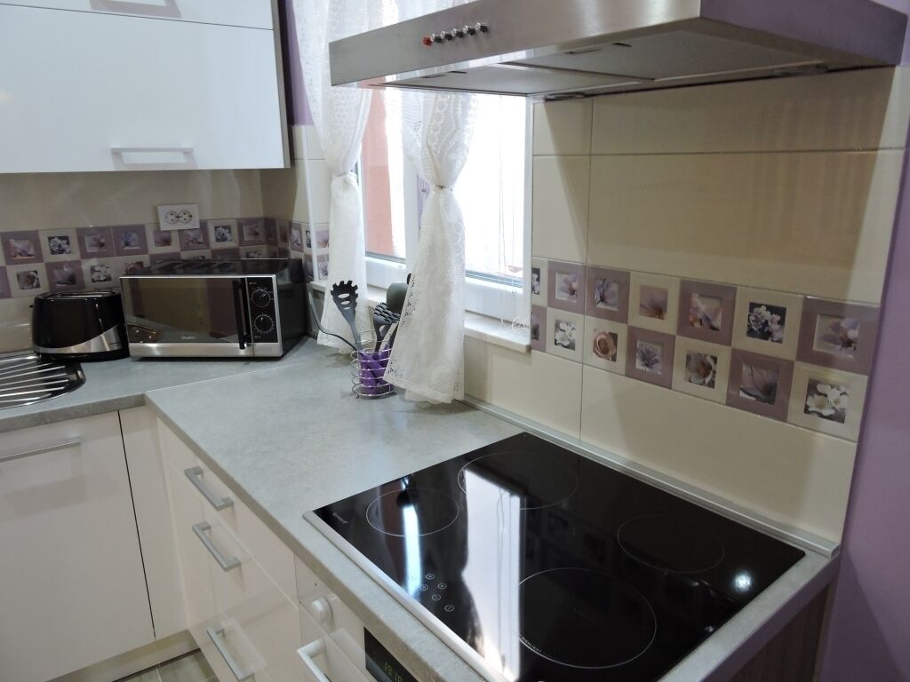 Fridge, microwave, oven, coffee/tea maker