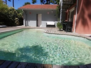 Pool - House 3 bedrooms, 6 people with private pool in Lacanau Ocean (LACANAU OCEAN)