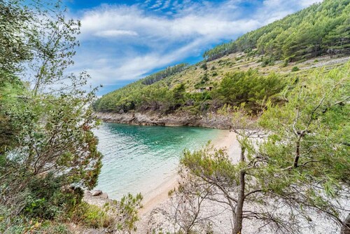 Robinsonhaus in Žrnovo mit Meerblick, Terrasse (3637-2)