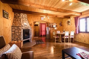 TV, fireplace - Holiday Home in Rakovica with Terrace, WIFI, Washing machine (4488-1) (Rakovica)