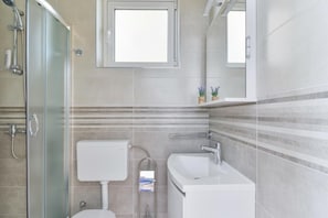 Shower, hair dryer