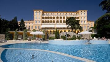 A heated pool