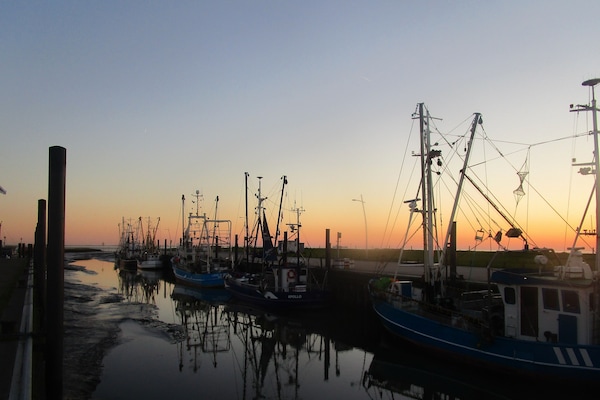 Kutterhafen bei Sonnenuntergang