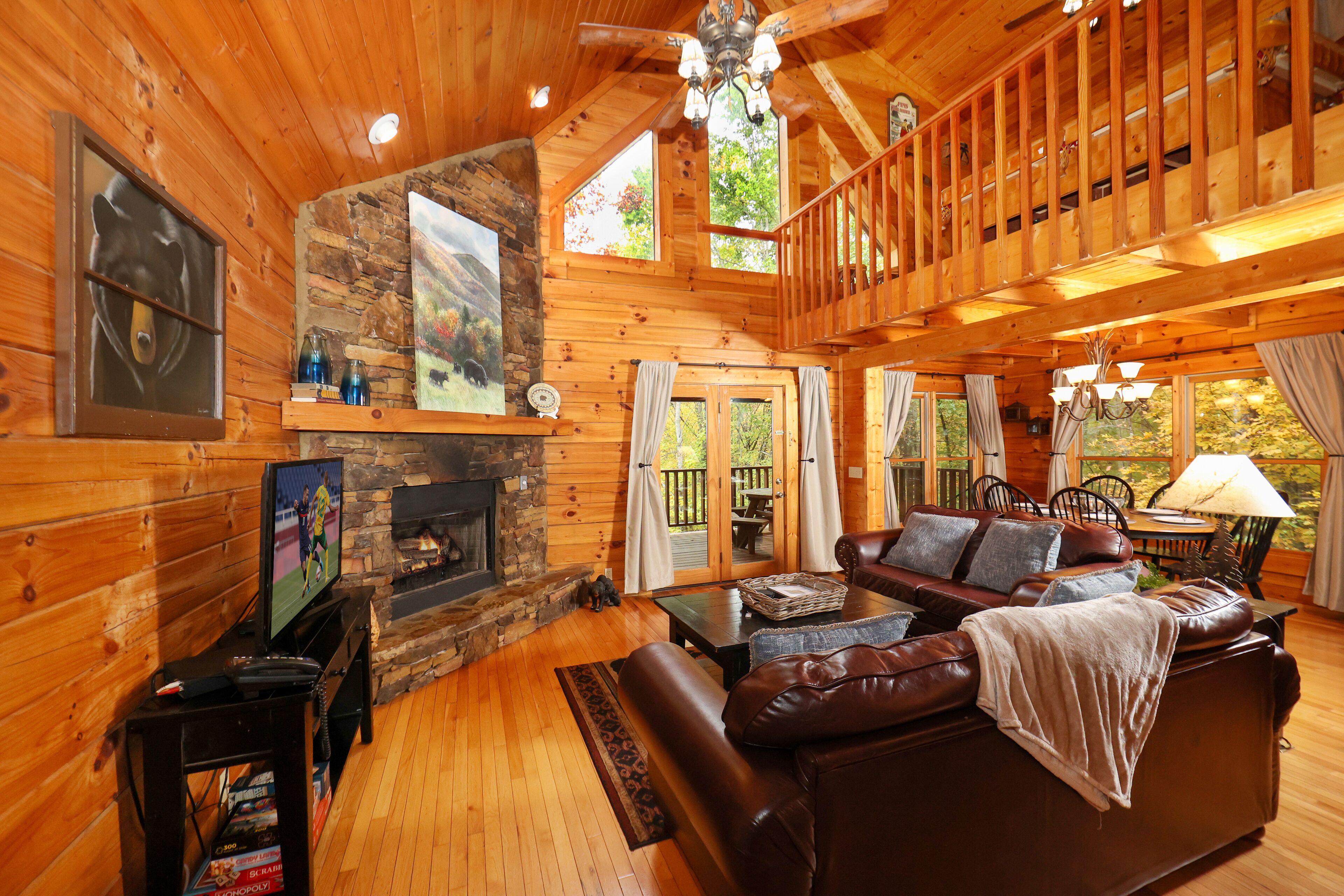 TV, fireplace, DVD player, table tennis