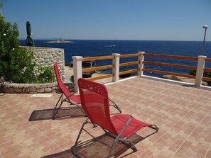 Terrace/patio - Studio apartment in Hvar town with Seaview, Terrace, Air condition, WIFI (199-1) (Hvar)