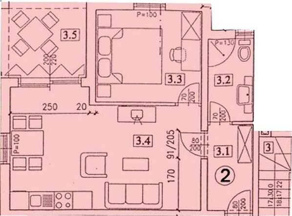 Floor plan - Apartment in Bašanija with Terrace, Air condition, WIFI (113-2) (Bašanija)