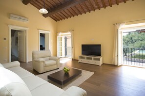 TV, fireplace, DVD player, stereo