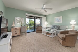 TV, DVD player - Waterfront Dock View 2 bed, 2 bath at Sanibel Moorings #1632 (Sanibel)