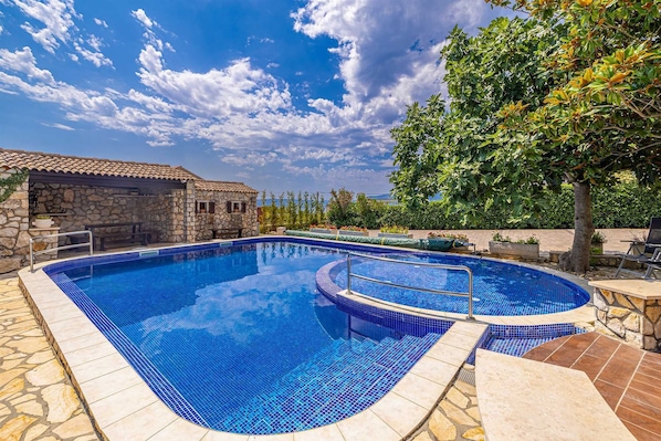Outdoor pool, a heated pool