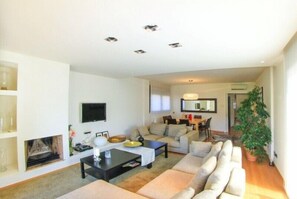 TV, fireplace, DVD player