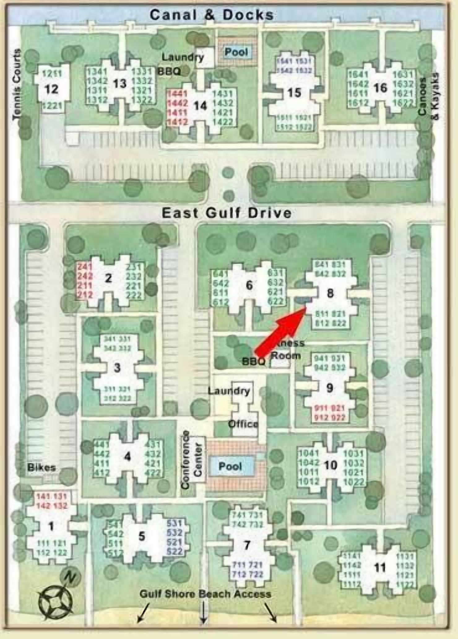 Tropical Garden View 2 bedroom, 2 bath at Sanibel Moorings Resort #811