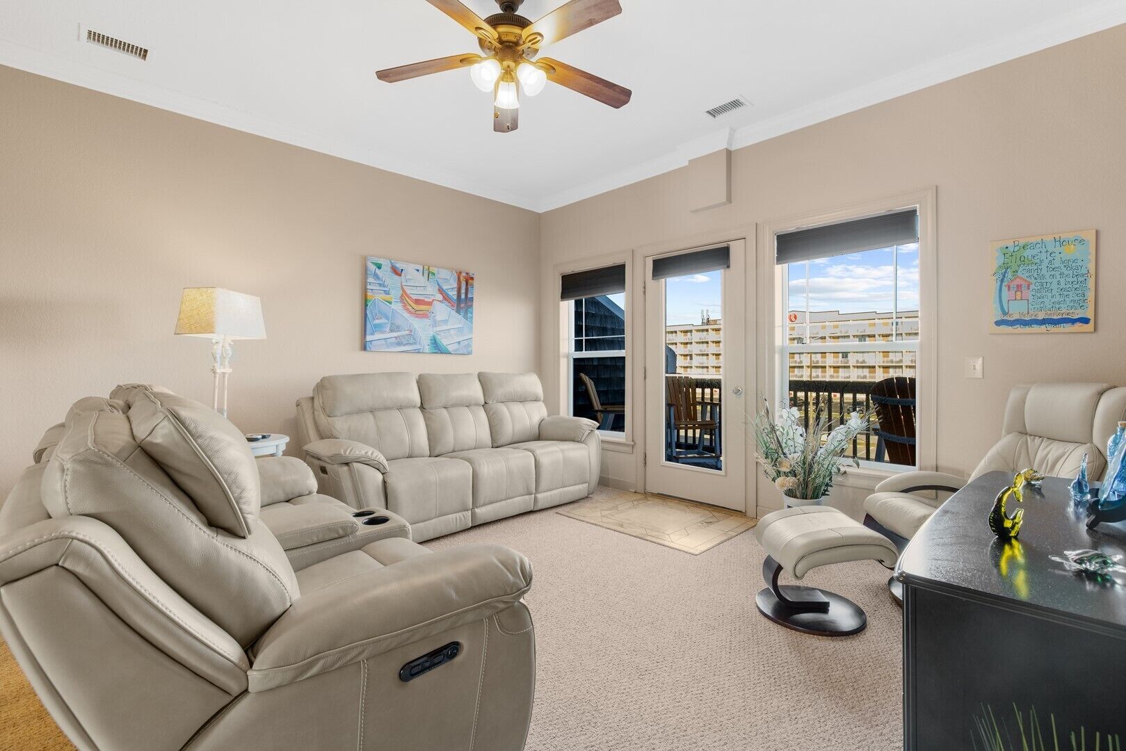 TV, DVD player, books