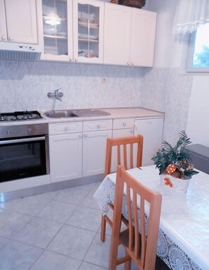 Fridge, oven, stovetop, dishwasher