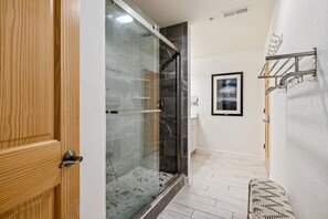 Shower, hair dryer