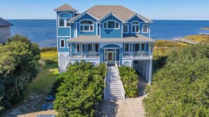 Exterior - Soundfront Home with Pool, Hot Tub, Elevator, EV Charger, Game and Theater Rooms (Salvo)