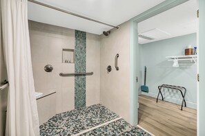 Hair dryer, towels